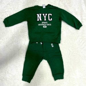 H&M Toddler Green Sweatsuit
